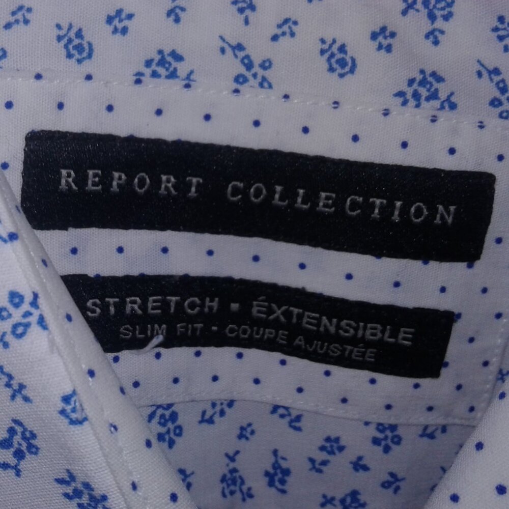 Report Collection blue flowered shirt - Picture 2 of 6